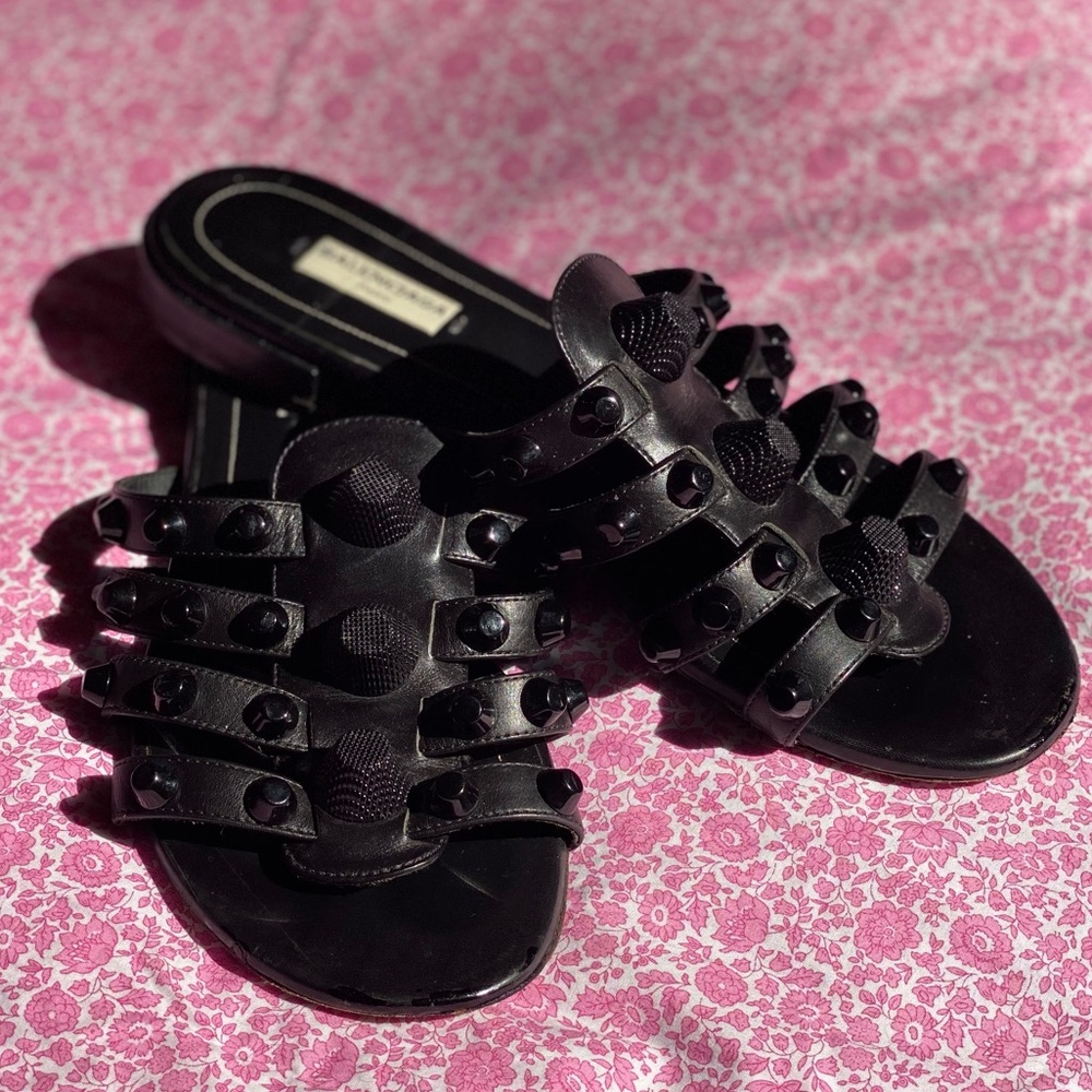 Balenciaga Studded Sandals Black 39